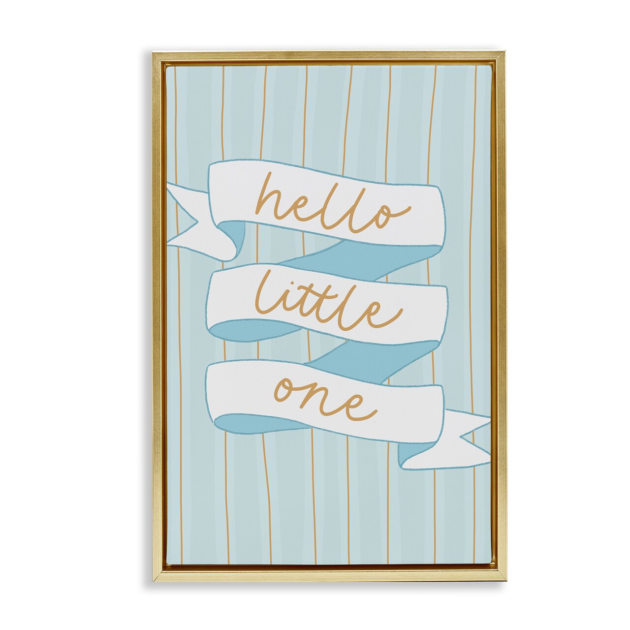 Stupell Industries Blue Hello Little One Floating Frame, design by Amanda Houston
